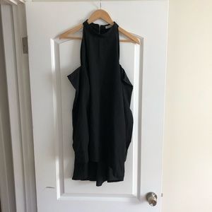 NWT cold shoulder black dressy top